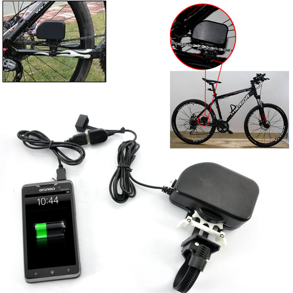 DIY Portable USB Bicycle Chain Dynamo Universal Power Bank Charger