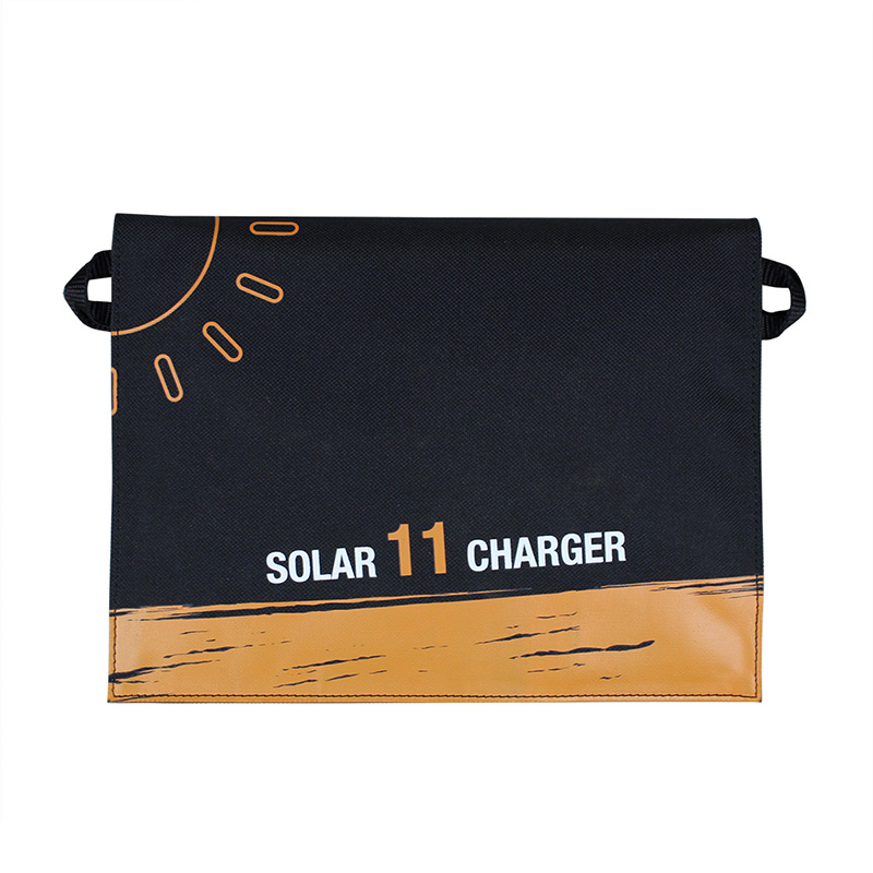 11watt solar mobile phone charger with dual USB can charge 2pcs phone at the same time EM-011