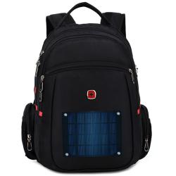 2.8watt solar swissgear backpack, outdoor solar travel backpack with 2.6Ah power bank
