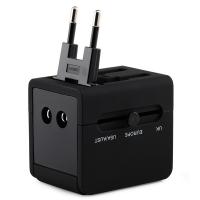 Single output USB port universal travel adaptor with black color